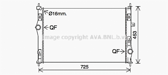 Radiator, engine cooling (PE2412)