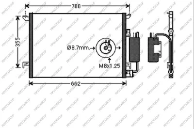 Condenser, air conditioning (SA015C002)