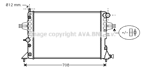 Radiator, engine cooling (OLA2254)