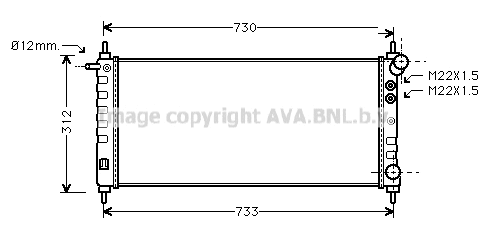 Radiator, engine cooling (OLA2263)