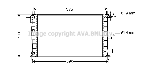 Radiator, engine cooling (FDA2217)