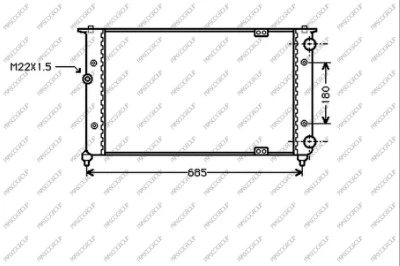 Radiator, engine cooling (ST027R006)