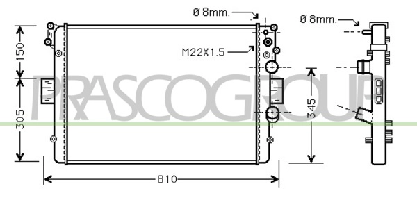 Radiator, engine cooling (FT926R003)