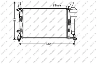 Radiator, engine cooling (ME324R001)