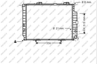 Radiator, engine cooling (ME035R013)