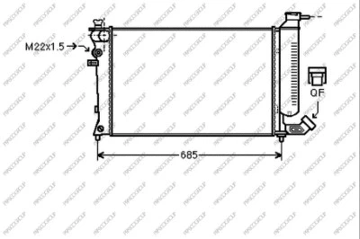 Radiator, engine cooling (CI032R020)
