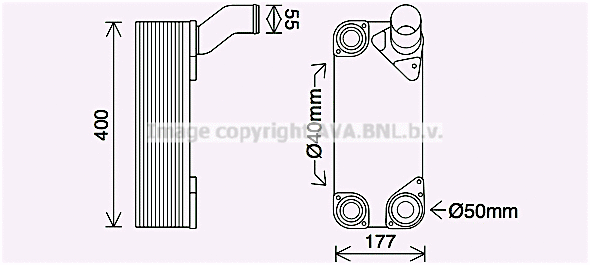 Oil Cooler, retarder (MN3101)