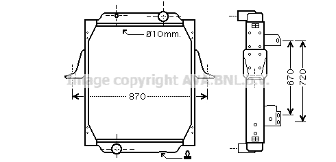 Radiator, engine cooling (RE2041)