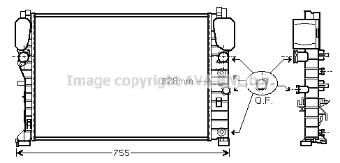 Radiator, engine cooling (MS2394)
