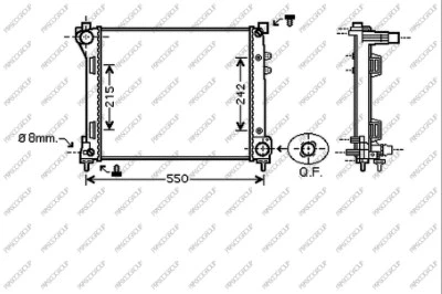 Radiator, engine cooling (LA004R001)