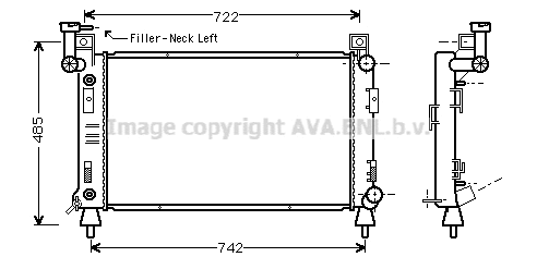 Radiator, engine cooling (CR2050)