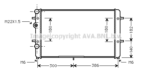 Radiator, engine cooling (VNA2179)