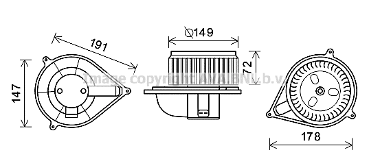 Electric Motor, interior blower (FT8426)