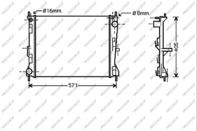 Radiator, engine cooling (DS011R010)