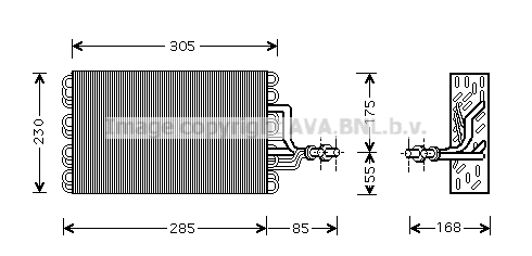 Evaporator, air conditioning (VNV077)
