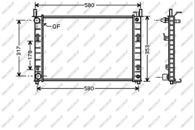 Radiator, engine cooling (FD340R001)