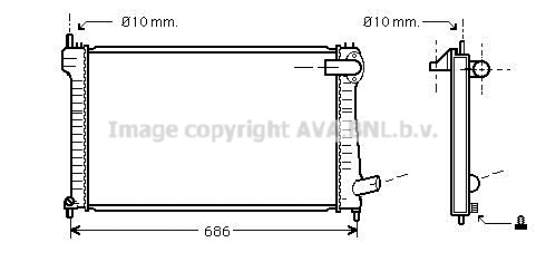 Radiator, engine cooling (CNA2171)