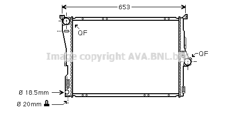 Radiator, engine cooling (BW2289)