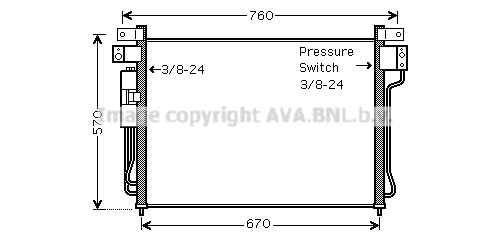 Condenser, air conditioning (DNA5299D)