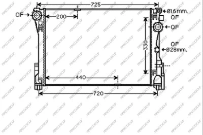 Radiator, engine cooling (ME029R006)