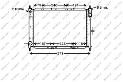 Radiator, engine cooling (DS011R008)