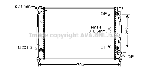 Radiator, engine cooling (AIA2111)