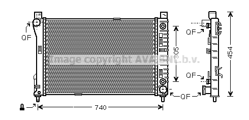 Radiator, engine cooling (MS2339)