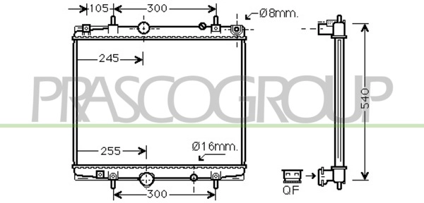 Radiator, engine cooling (FT152R001)