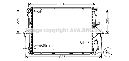 Radiator, engine cooling (VN2199)