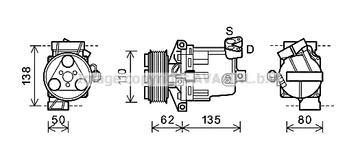 Compressor, air conditioning (DNK342)