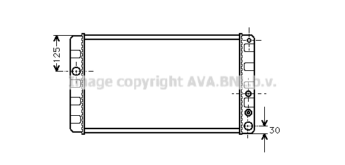 Radiator, engine cooling (VO2024)