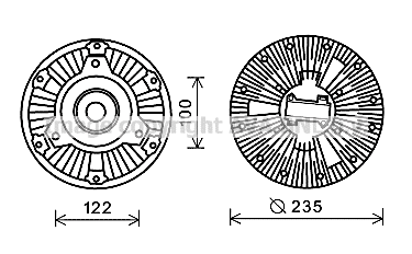 Clutch, radiator fan (MEC265)