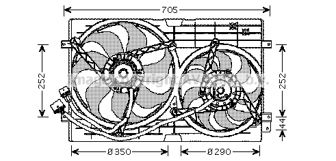 Fan, engine cooling (VN7508)