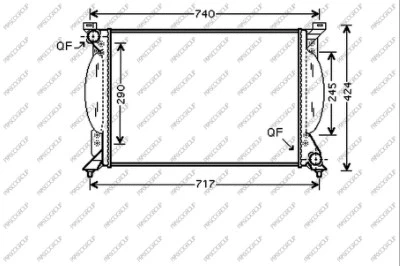 Radiator, engine cooling (AD020R006)