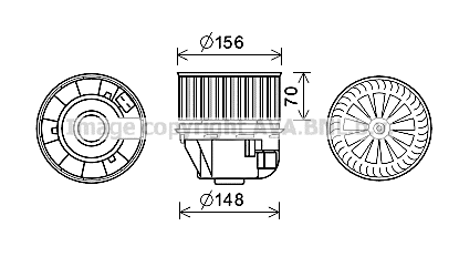 Electric Motor, interior blower (FD8619)