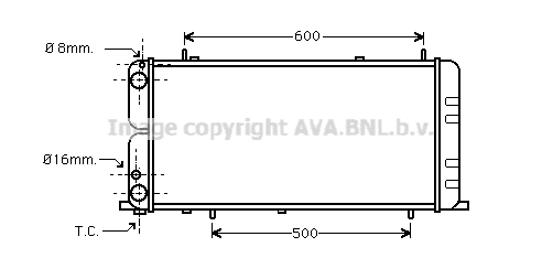 Radiator, engine cooling (AI2051)