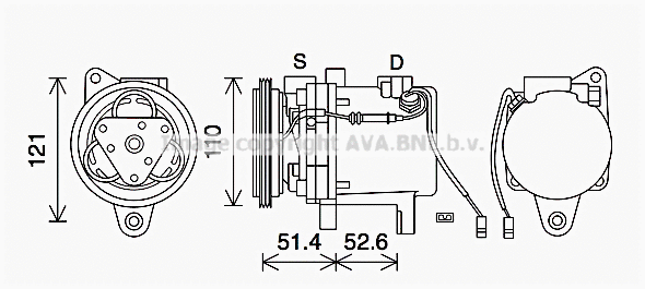Compressor, air conditioning (MCAK019)