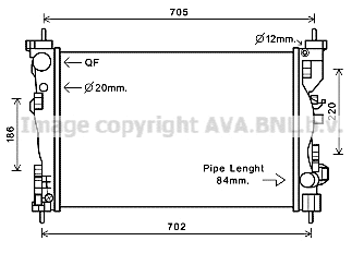 Radiator, engine cooling (ALA2120)