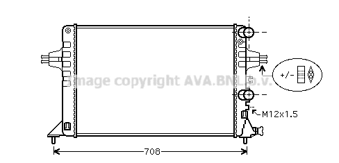 Radiator, engine cooling (OLA2444)
