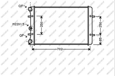 Radiator, engine cooling (AD016R002)