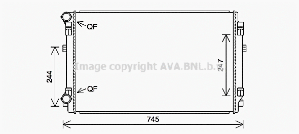 Radiator, engine cooling (VN2404)
