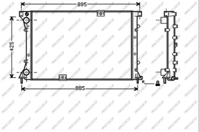 Radiator, engine cooling (DS950R002)