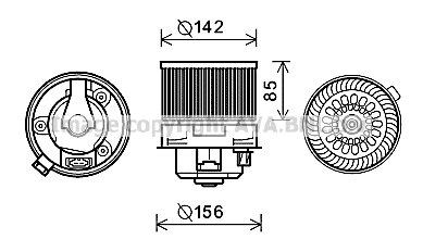 Electric Motor, interior blower (PE8371)