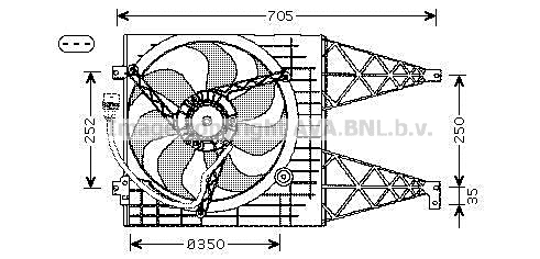 Fan, engine cooling (VN7513)