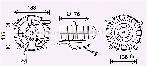 Electric Motor, interior blower (MS8689)