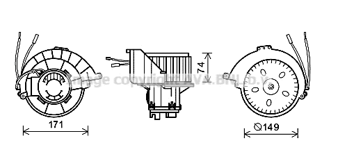 Electric Motor, interior blower (OL8627)