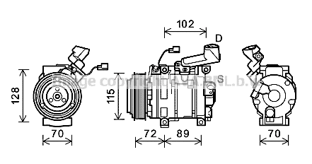 Compressor, air conditioning (HDK270)