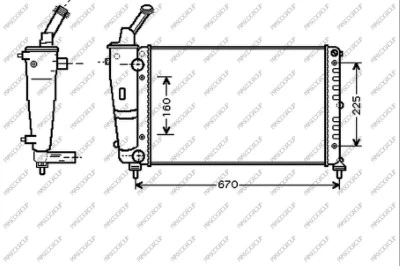 Radiator, engine cooling (LA001R008)