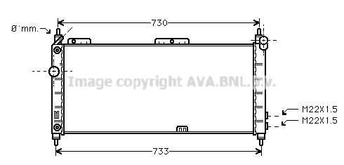 Radiator, engine cooling (OLA2200)