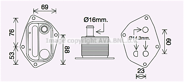 Oil Cooler, engine oil (HY3459)